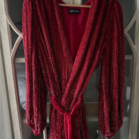 Retrofete Gabrielle Dress in Red NEW - Picture 5 of 9